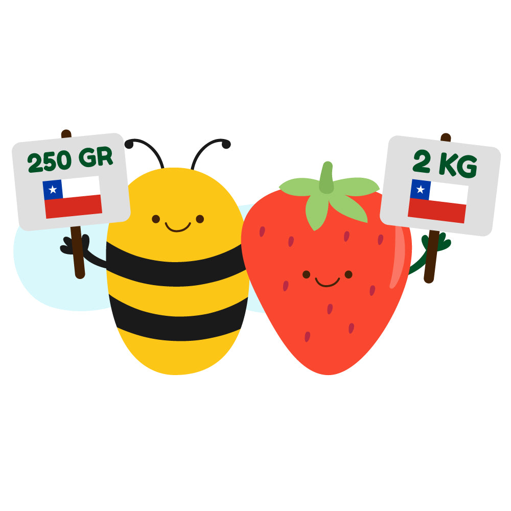 2 Kg Frutilla Premium + 250 Gr Premium Organic Honey
